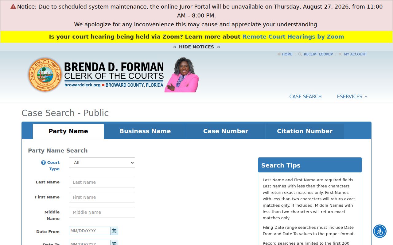 Miramar residents directory Broward court search