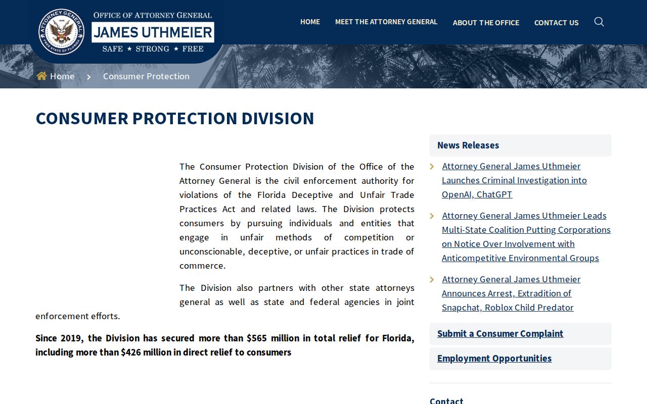 Miramar neighbors Florida consumer protection help